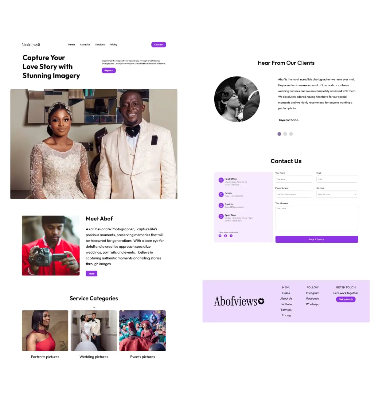 Photography Design website